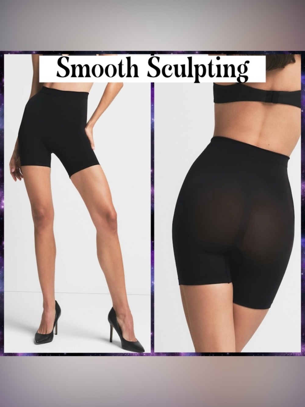 Skims Smoothing Seamless Shapewear Mid Thigh Short Onyx